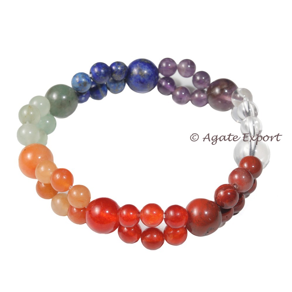 7 Chakra Yoga Healing Small And Large Stone Bracelet